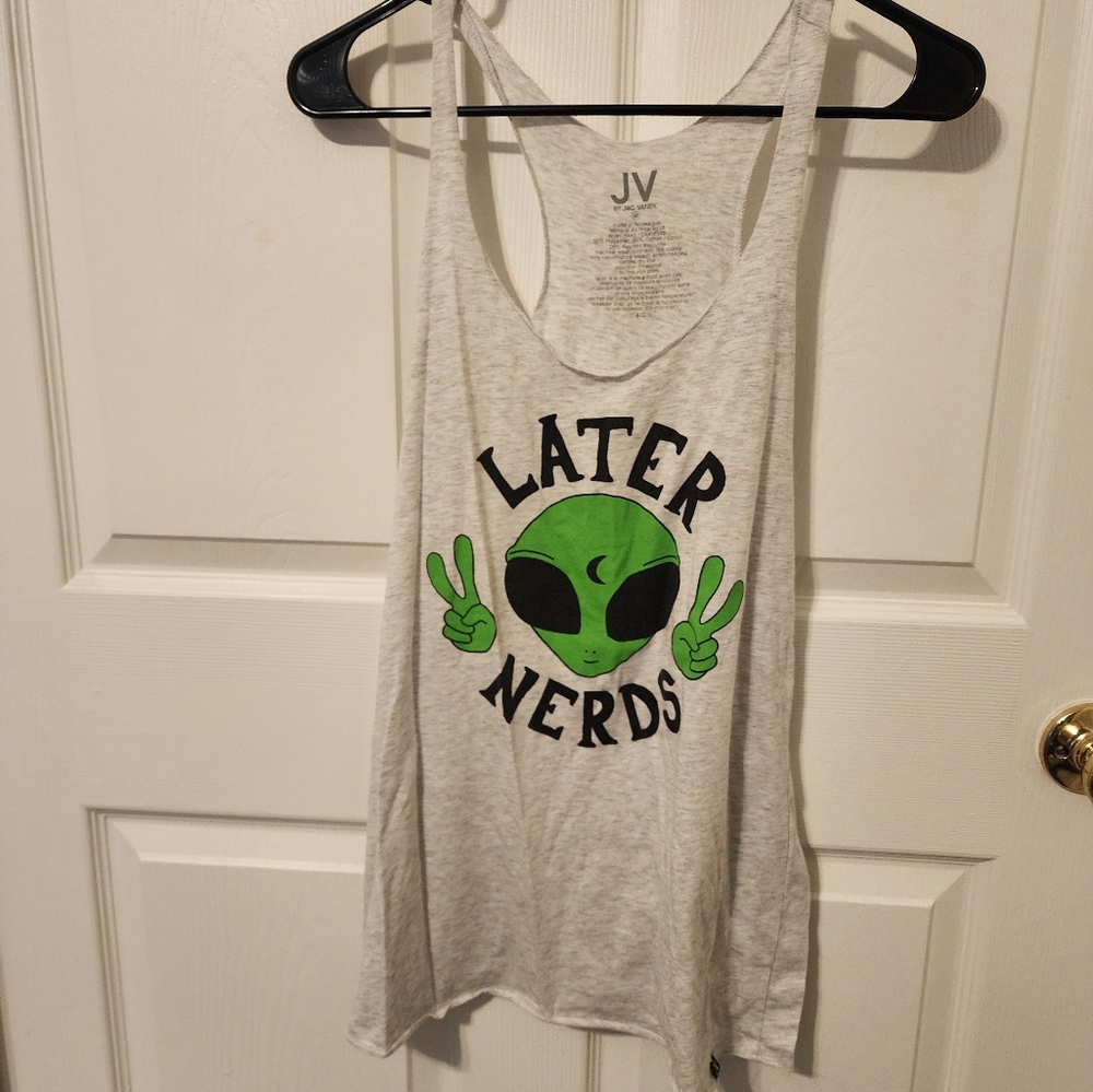Jac Vanek Later Nerds Alien Tank Top
